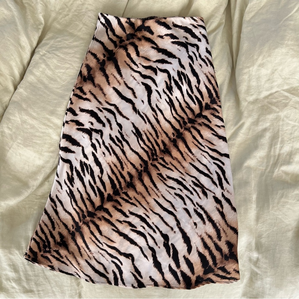 Animal Print Midi Skirt